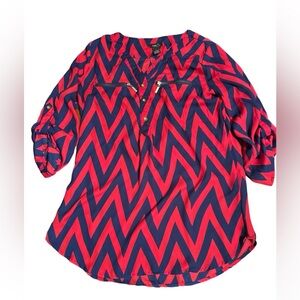 Chevron Print top Rue 21 size M